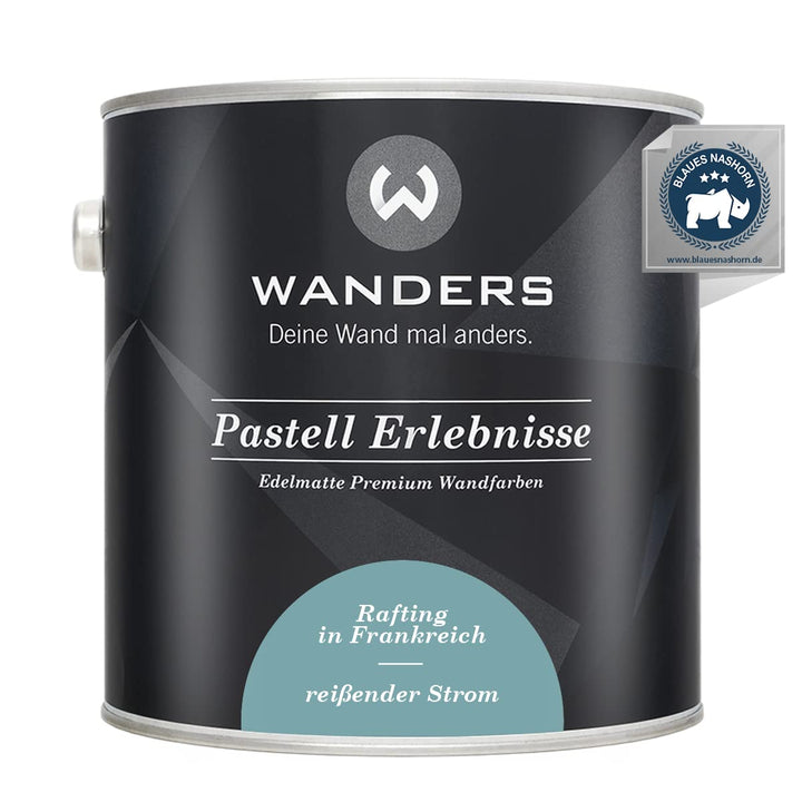Wanders24 Pastell Erlebnisse (2,5 Liter, reissender Strom) edelmatte Wandfarbe - Feine Farben - in 9