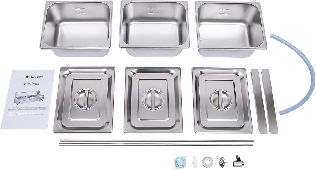 Elektrische Buffetwärmer Speisenwärmer 1/2GN Warmhalter Essenwär Buffetwärmer Elektrischer Speisenwä