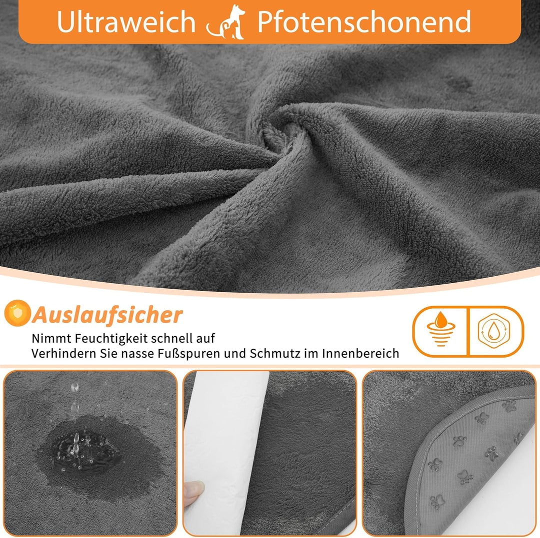 Waschbare Hundepads 91x122 cm 3er Set，Waschbare Haustier-Urinunterlage Schnell Absorbierend, Wasserd