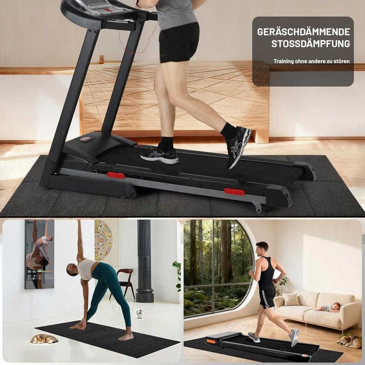 Faltbare Bodenschutzmatte Fitnessgerät (120*80/200*90 cm) - Laufband Matte 6mm Dicke - langlebig, ru