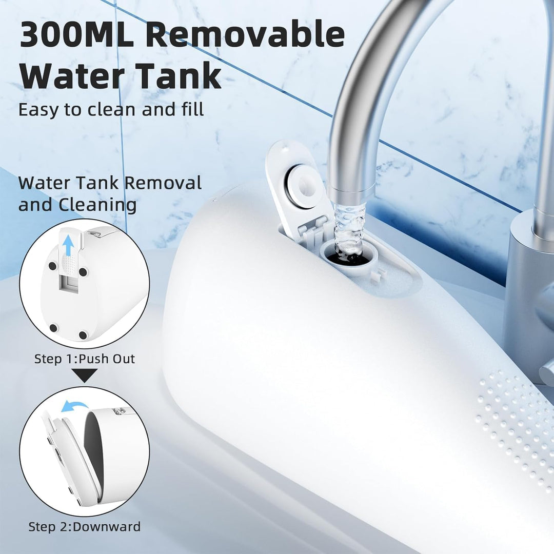 Leistungsstarke Munddusche Elektrischer Zahnreiniger 4 Modi 4 Düsen Kabellose Munddusche IPX7 Wasser