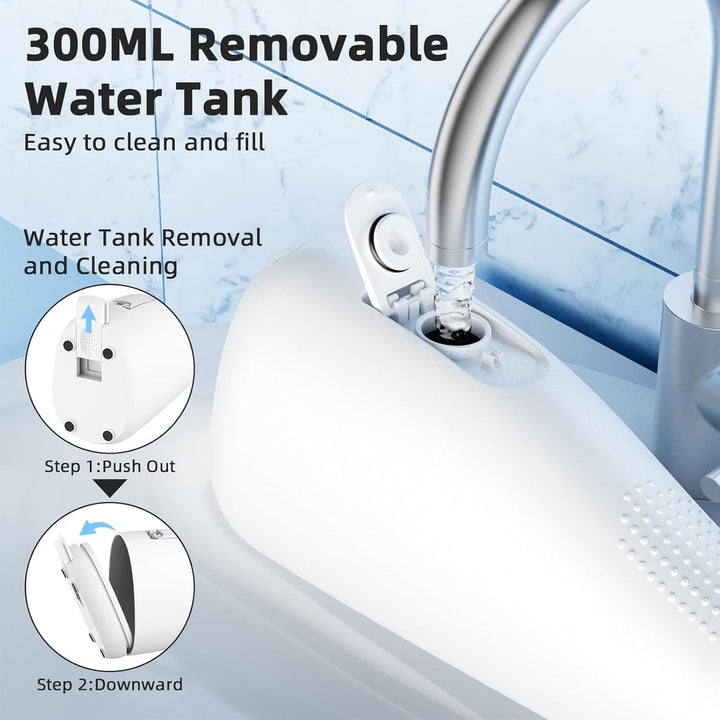 Leistungsstarke Munddusche Elektrischer Zahnreiniger 4 Modi 4 Düsen Kabellose Munddusche IPX7 Wasser