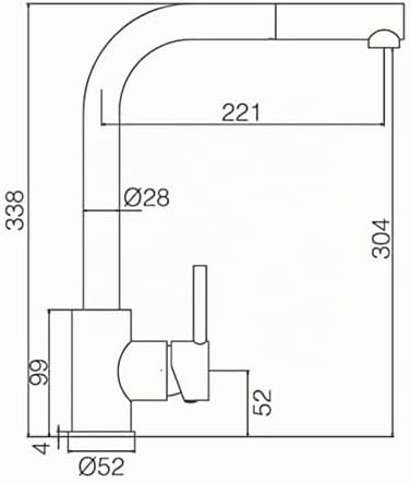 Imex Malta GCE006/ORC Einhebel-Küchenarmatur mit herausziehbarer Dusche, Einhebel-Küchenarmatur, geb