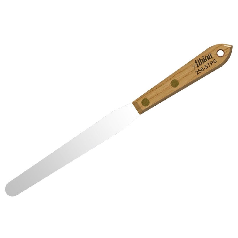 Albion Engineering Edelstahl Spatel, Griff aus Hartholz, 1/2", Stainless Steel Tapered Caulk Spatula