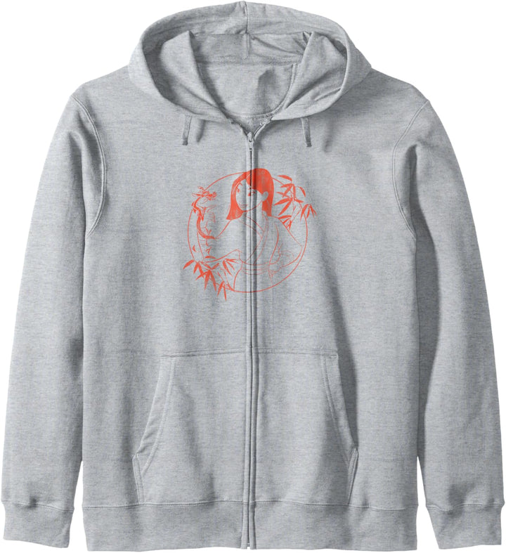 Disney Mulan & Mushu Bamboo Portrait Outline Kapuzenjacke