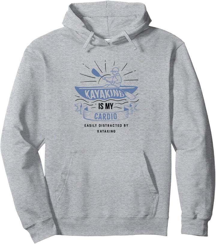 Kajak als Cardio Kanu Wassersport Wildwasser Pullover Hoodie