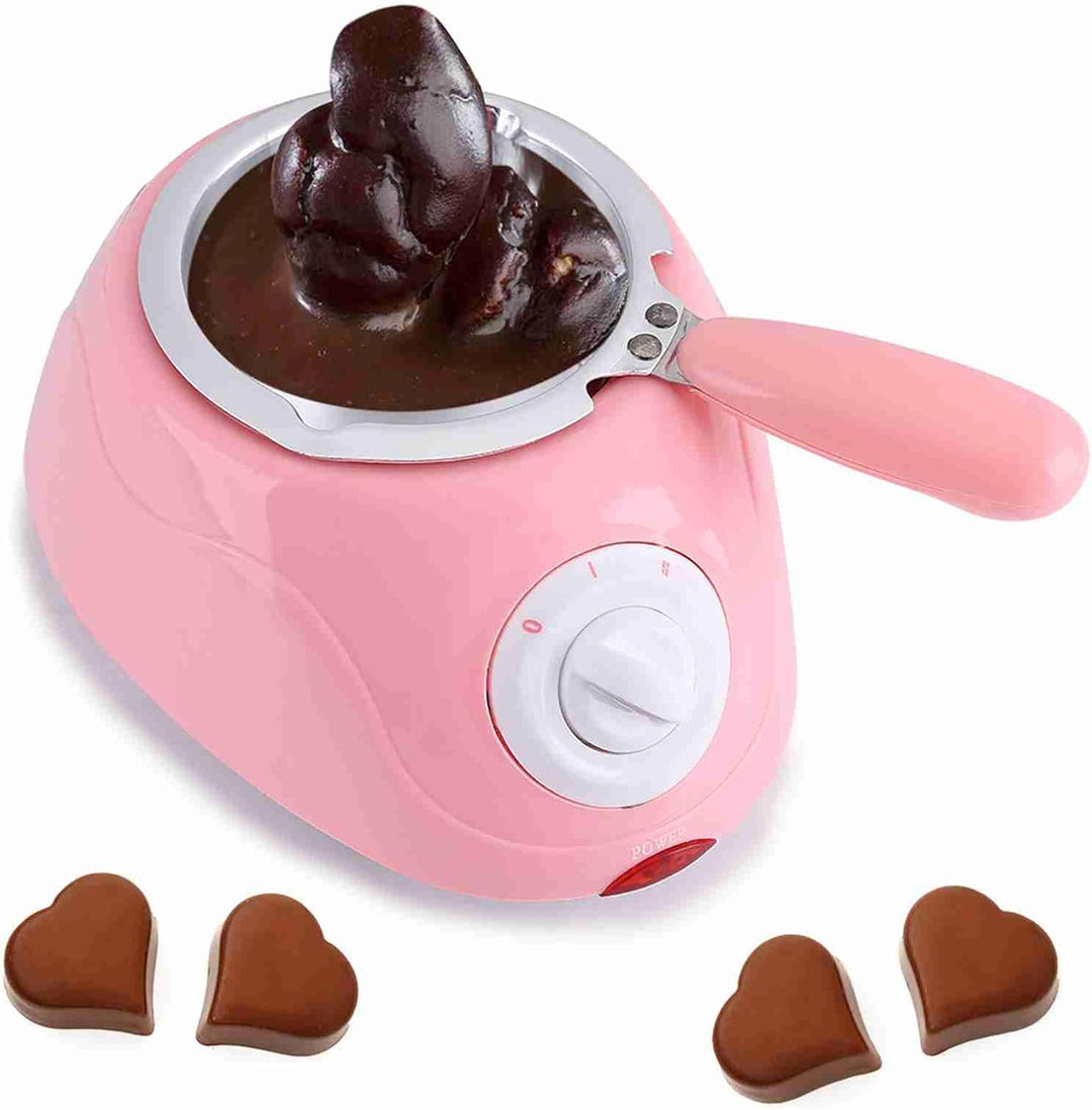 Mini Schokoladen Schmelzmaschine mit DIY Formen für Haushalt | 2-stufige Temperaturregelung Aluminiu