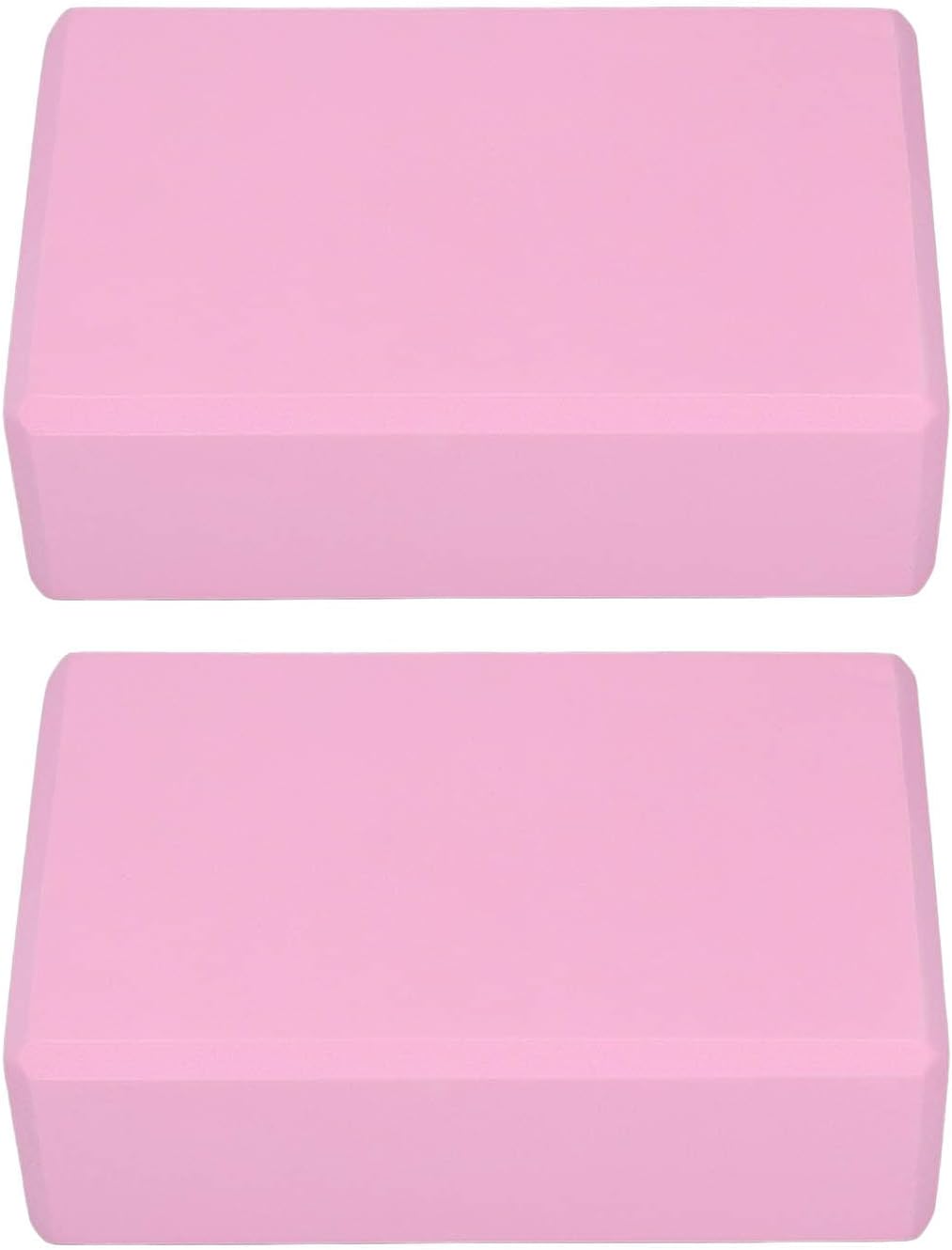 Pink Yoga Block, Foam 2 Pack Foam Travel Yoga Pilates Blocks Stabilit?t rutschfeste Bl?cke f¨¹r Medi