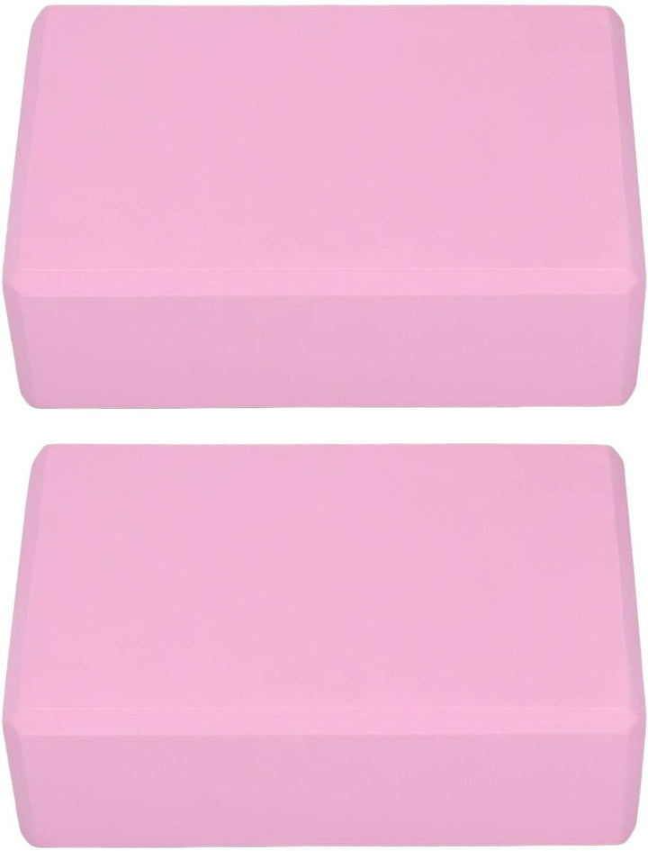 Pink Yoga Block, Foam 2 Pack Foam Travel Yoga Pilates Blocks Stabilit?t rutschfeste Bl?cke f¨¹r Medi