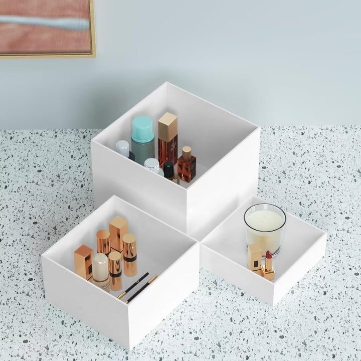 Buffet Ständer Acryl, 6'' x 7'' x 8'' Lebensmittel-Präsentationsboxen 3er Set, Würfel-Dessertständer