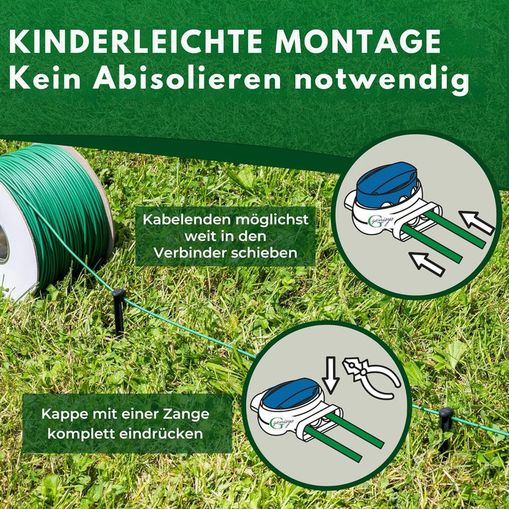 Genisys Kabel-Verbinder kompatibel mit LANDROID von Worx Draht Reparatur Verbindungsklemmen Mährobot