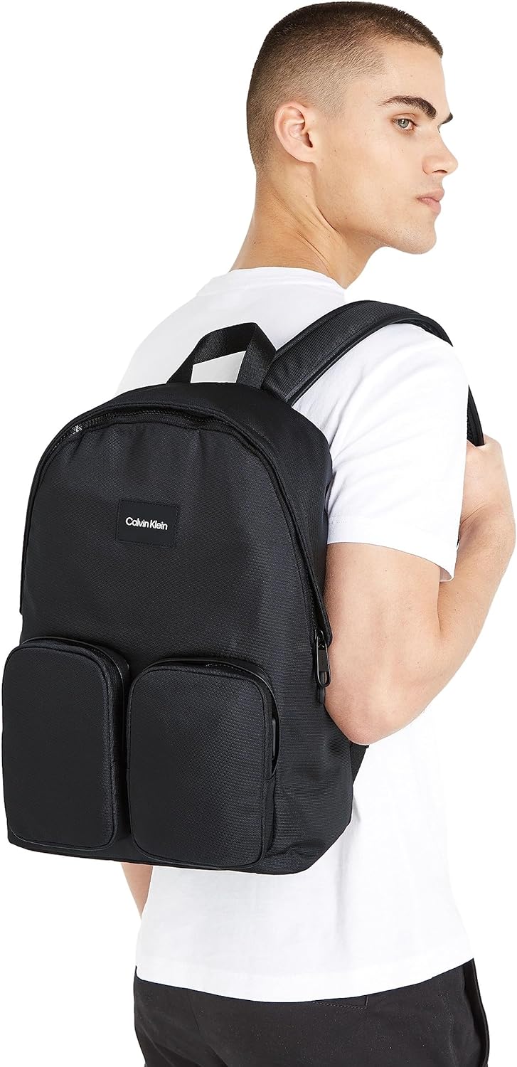 Calvin Klein Herren Must T 2 Pckt Bp Rucksäcke, Ck Schwarz