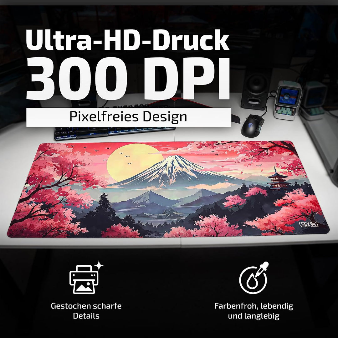 Tilt Gaming Mauspad 900x400 mm - 4 mm rutschfeste Schreibtischunterlage Gross - Speed-Oberfläche &amp; H