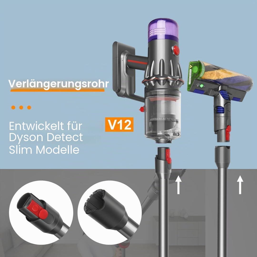 Saugrohr für Dyson V12 Detect Slim &amp; V9 Motorbar Staubsauger, 74CM (Grau), Grau