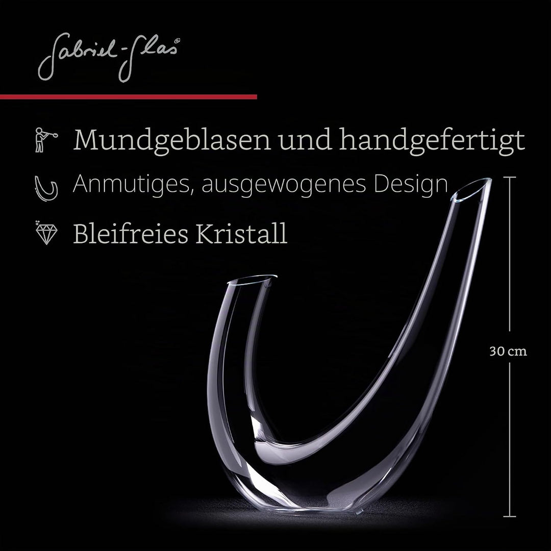 Gabriel Glas Decanter "Alpha" - Design Weindekanter aus hochwertigem Glas Farblos, Farblos