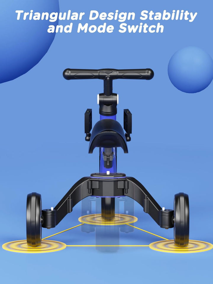 XJD 3 in 1 Laufrad Dreirad, Kinder Dreirad ab 1 Jahr, Laufräder Lauffahrrad mit verstellbarem Sitz u