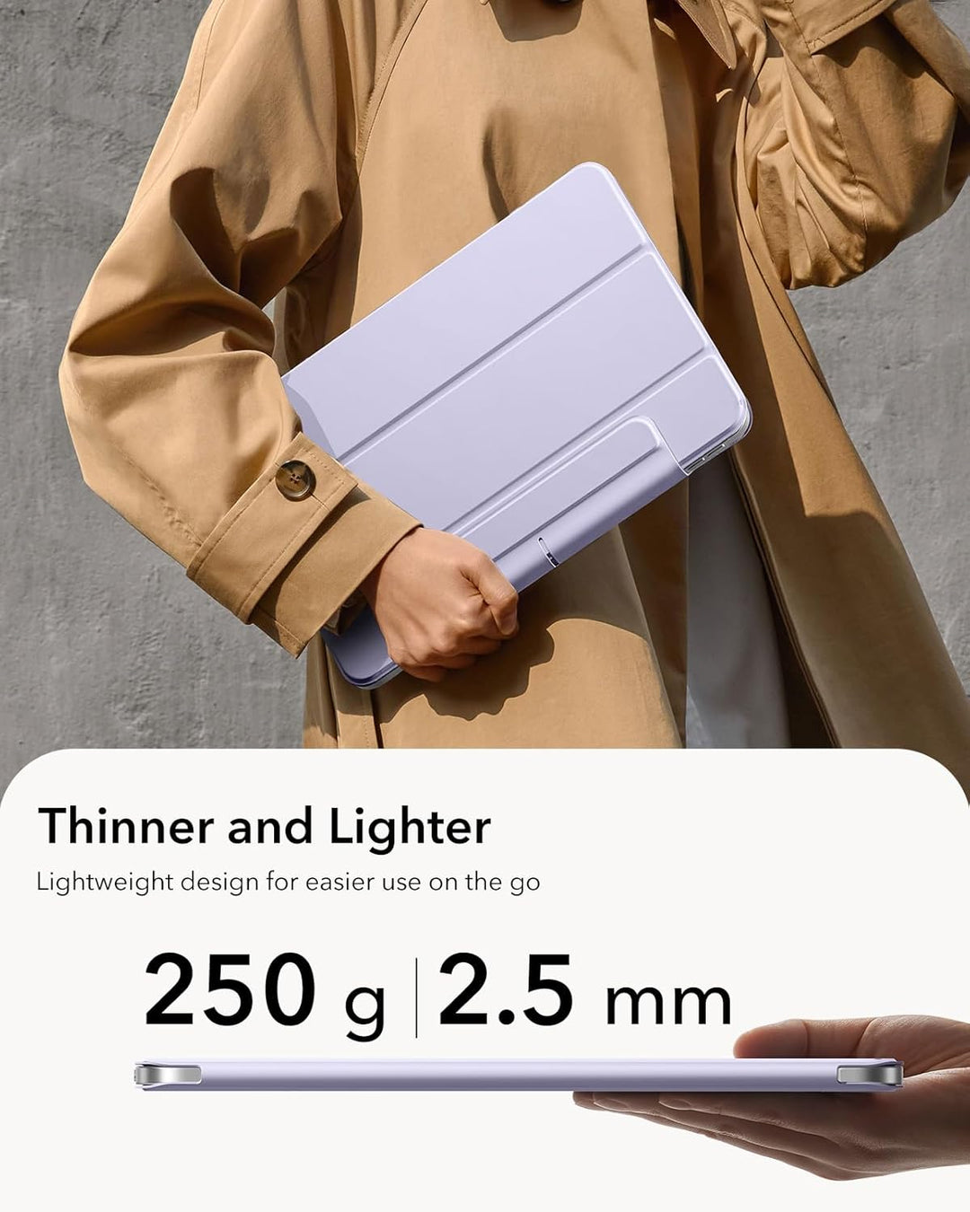 ESR für iPad Air 11 Zoll 2026 Hülle M4/M3/M2, iPad Air 5/4 Hülle (2025/2024/2022/2020) Starke Magnet