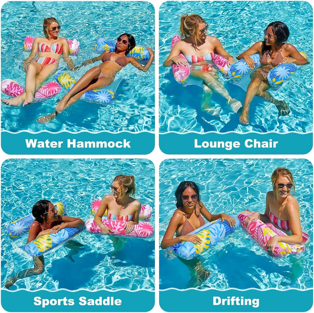 Elidepe Luftmatratze Pool, XL Pool Spielzeug Luftmatratze Wasser, 2 Stück PoolZubehör Spass Erwachse