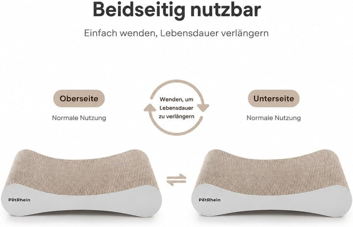 Cloud Paw Katzen Kratzbrett – Ergonomische Wellenform, Beidseitig nutzbar, Robuste Wabenstruktur Kra