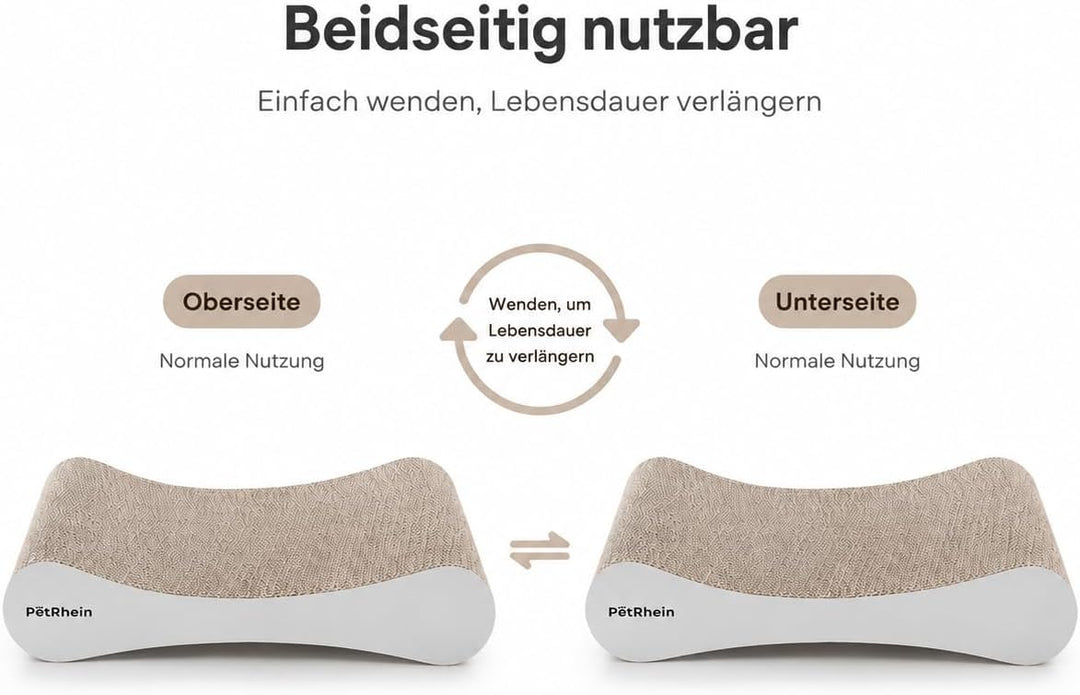 Cloud Paw Katzen Kratzbrett – Ergonomische Wellenform, Beidseitig nutzbar, Robuste Wabenstruktur Kra