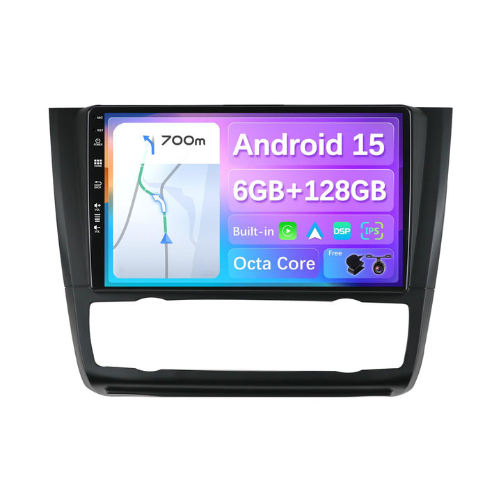 JOYX - 6G+128G - Android 15 IPS Autoradio Passt für BMW 1 Series E81 E82 E87 E88 (2004-2012) - Kabel