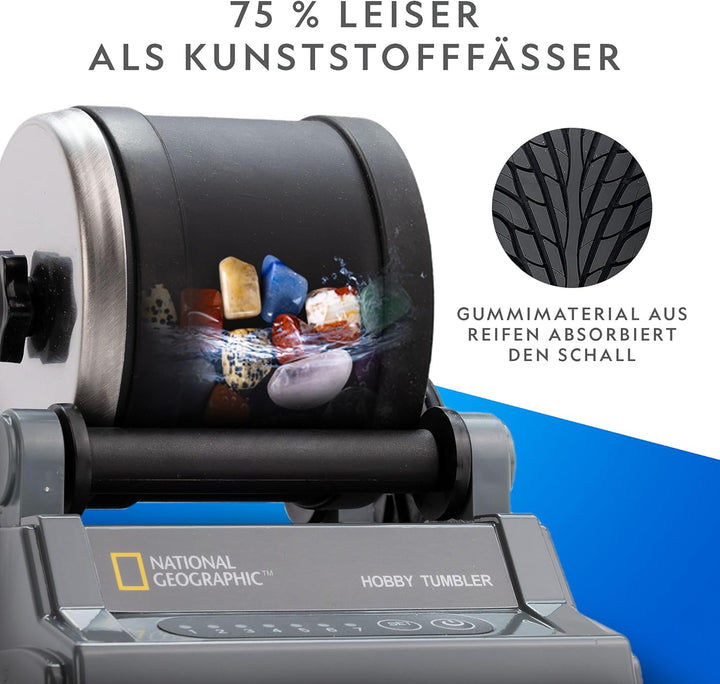 National Geographic Steintrommel Hobby-Set – Vollständiges Set zum Steine Trommeln mit Hochwertiger