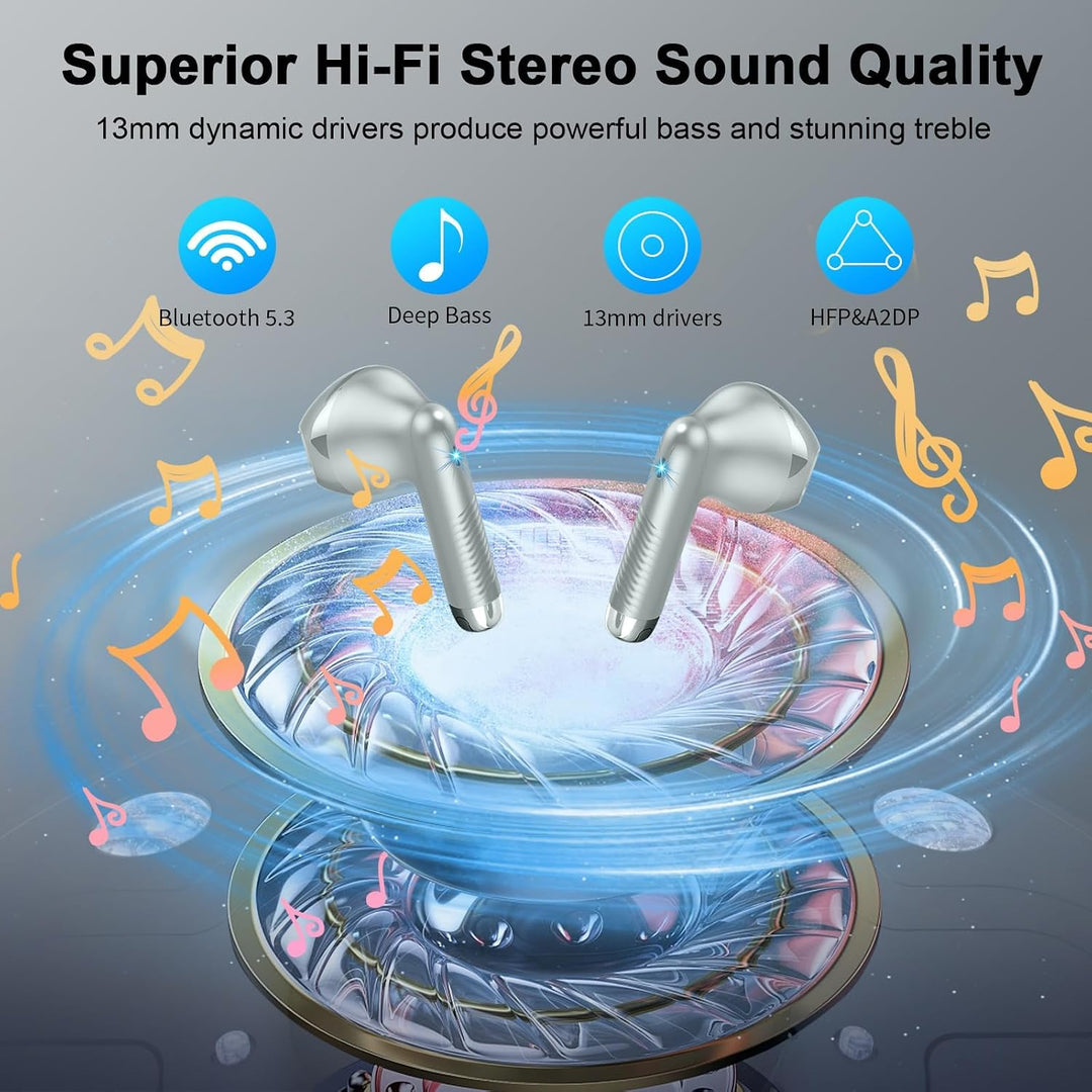Drsaec Bluetooth 5.4 Kopfhörer, 6D Tiefer Bass In Ear Kopfhörer Kabellos Bluetooth 2026 Neu Kabellos