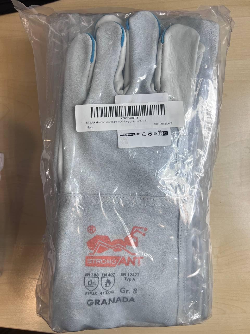 strongAnt Granada-Long Schweisserhandschuhe aus Rindnarbenleder Arbeitshandschuhe auch fürs Grillen