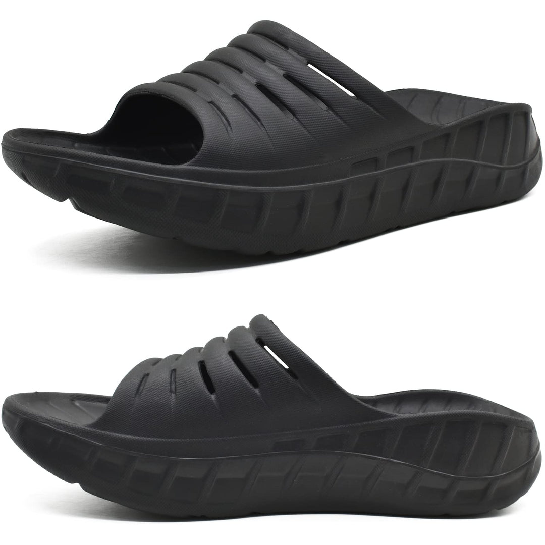 KuaiLu Recovery Sandalen Herren mit Bequeme Plantarfasziitis Arch Support, Orthopädische Männer Leic
