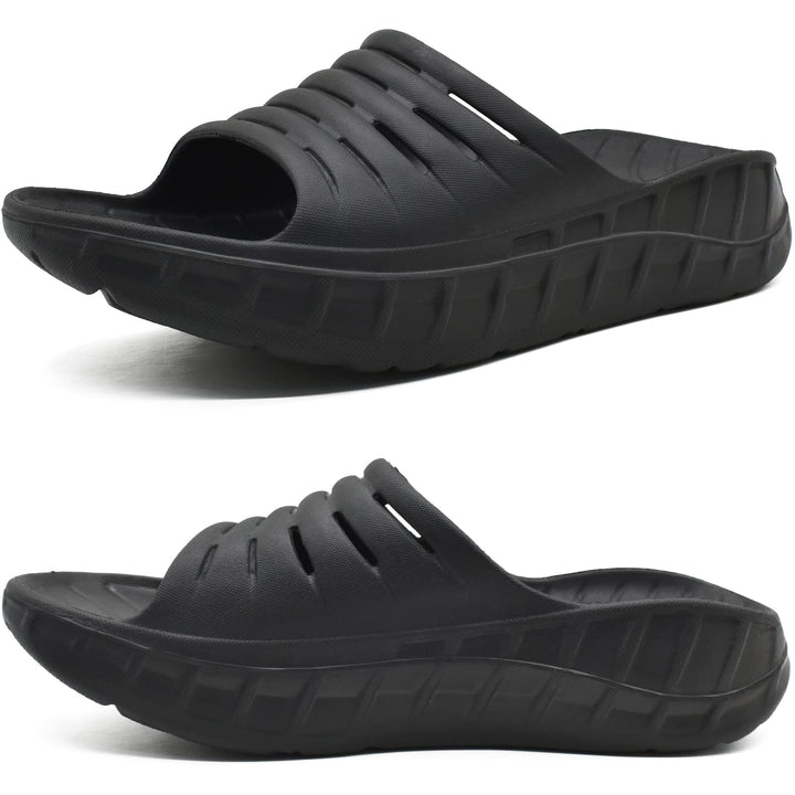 KuaiLu Recovery Sandalen Herren mit Bequeme Plantarfasziitis Arch Support, Orthopädische Männer Leic