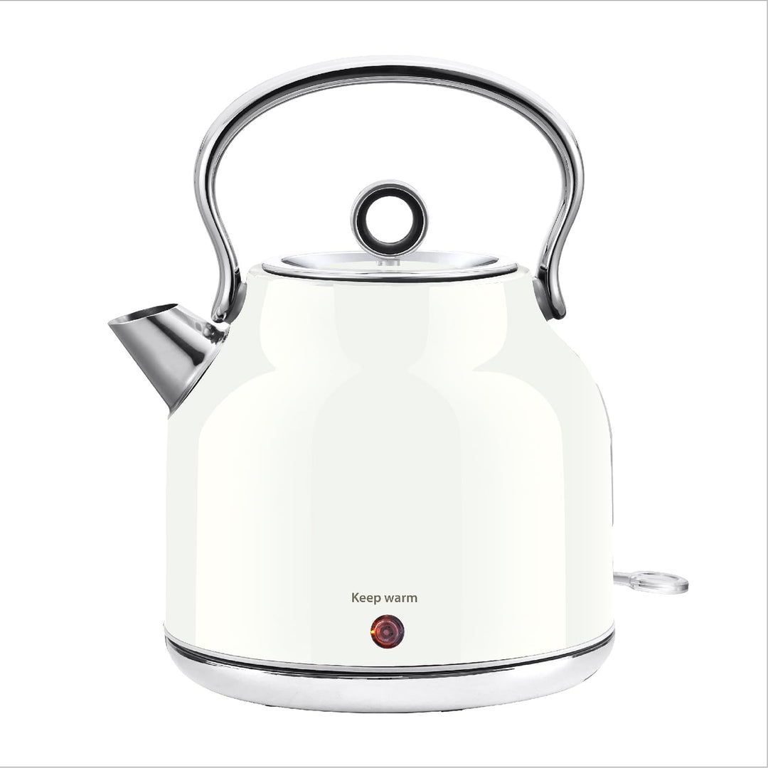 Huogary Wasserkocher - 1,7 L Edelstahl Wasserkocher mit Warmfunktion, 2000W Schnellkocher mit LED-An