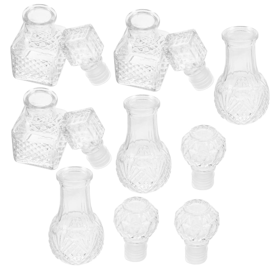 LIFKOME 6 Stück 50ml Glas Spirituosenflaschen Transparent für Weinproben Handliche Nachfüllflaschen