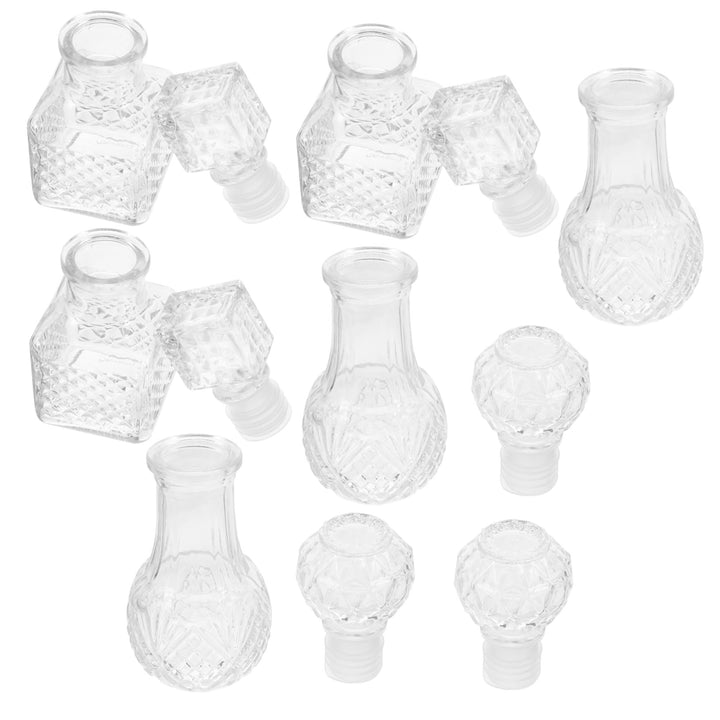 LIFKOME 6 Stück 50ml Glas Spirituosenflaschen Transparent für Weinproben Handliche Nachfüllflaschen