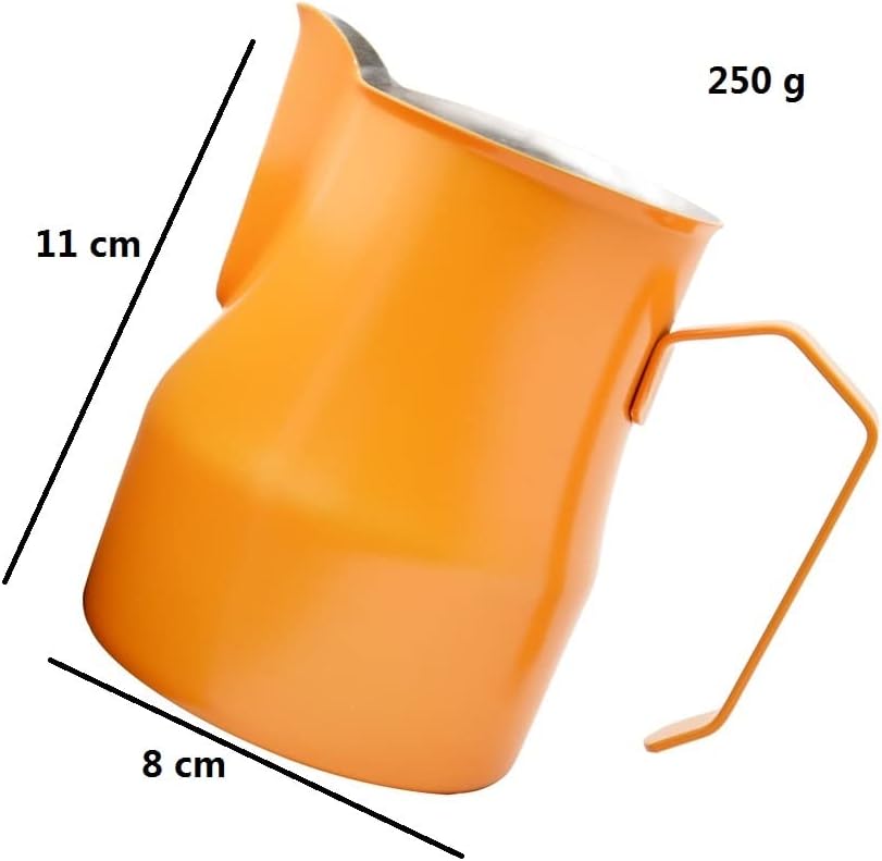 1 Stück Milchschaumkrug, Pitcher Krug Edelstahl, Schaumbecher für Kaffee und Latte Art, Schäumende M