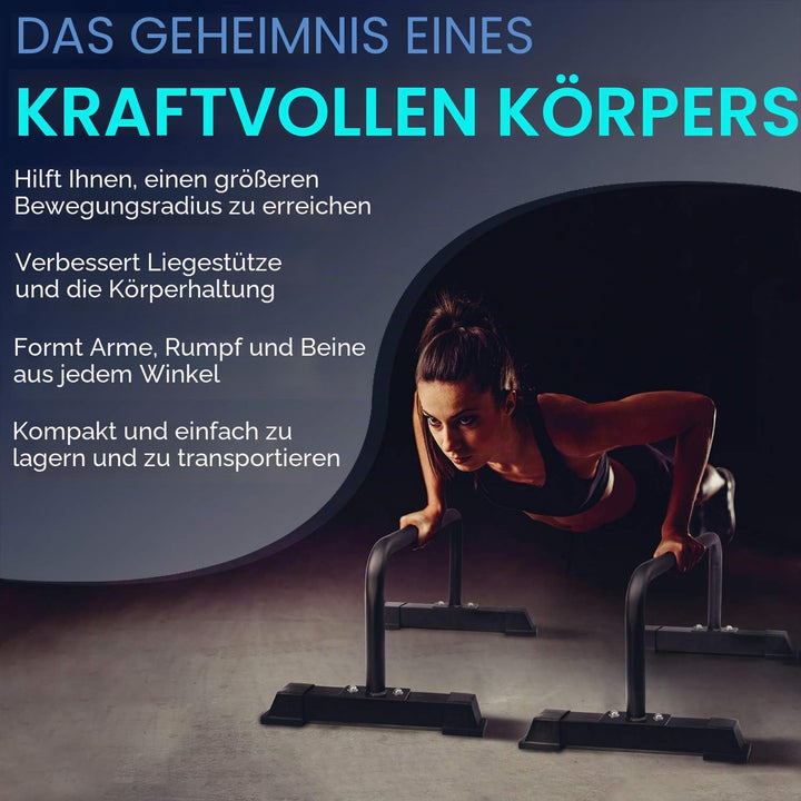 Yes4All Liegestützgriffe, Holz/Stahl Parallettes, Grosser Push Up Bar & Dip Barren, Rutschfeste Lieg