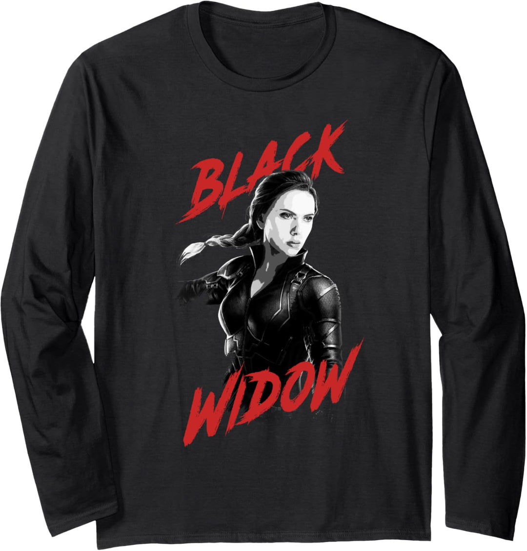 Marvel Avengers: Endgame Black Widow Contrast Portrait Langarmshirt