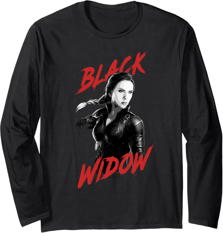 Marvel Avengers: Endgame Black Widow Contrast Portrait Langarmshirt