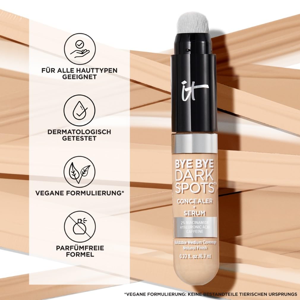 IT Cosmetics Bye Bye Dark Spots Concealer, 6,5 ml, Hochpigmentierter, langanhaltender Concealer für