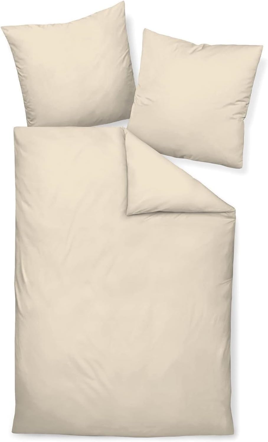 Janine Mako Satin Bettwäsche Uni Colors 135 x 200 cm Creme 135 cm x 200 cm Creme, 135 cm x 200 cm Cr