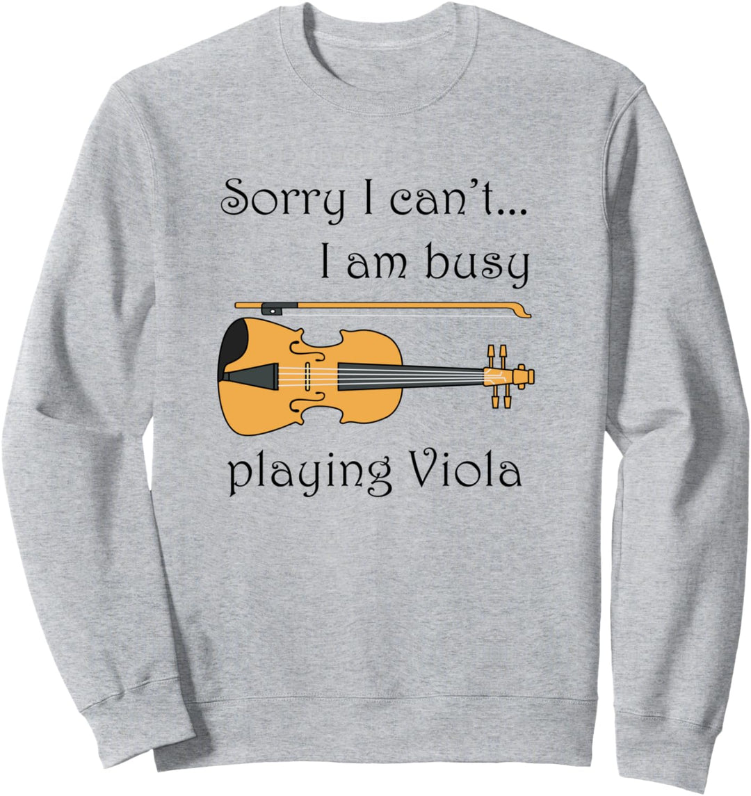 Musiker Bratschist beschäftigt Bratsche spielen Musiknoten Sweatshirt