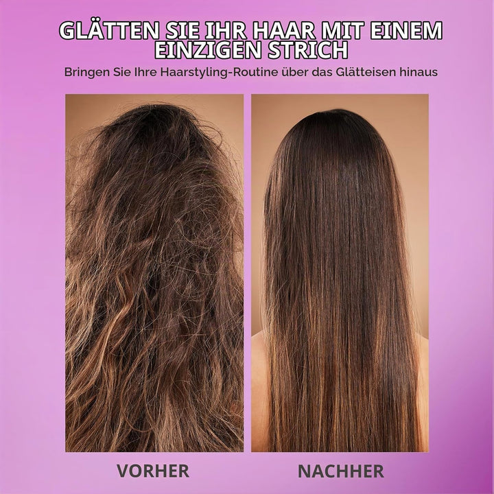 Kaasage 2-in-1 Heisses Öl &amp; Haarglätterbürste, 9 Temperatureinstellungen Ionen Haarglätter Bürste wi