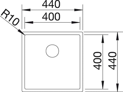 BLANCO CLARON 400-U Durinox | Edelstahl | Einbauart: Unterbau | ohne Ablauffernbedienung | 45er Unte