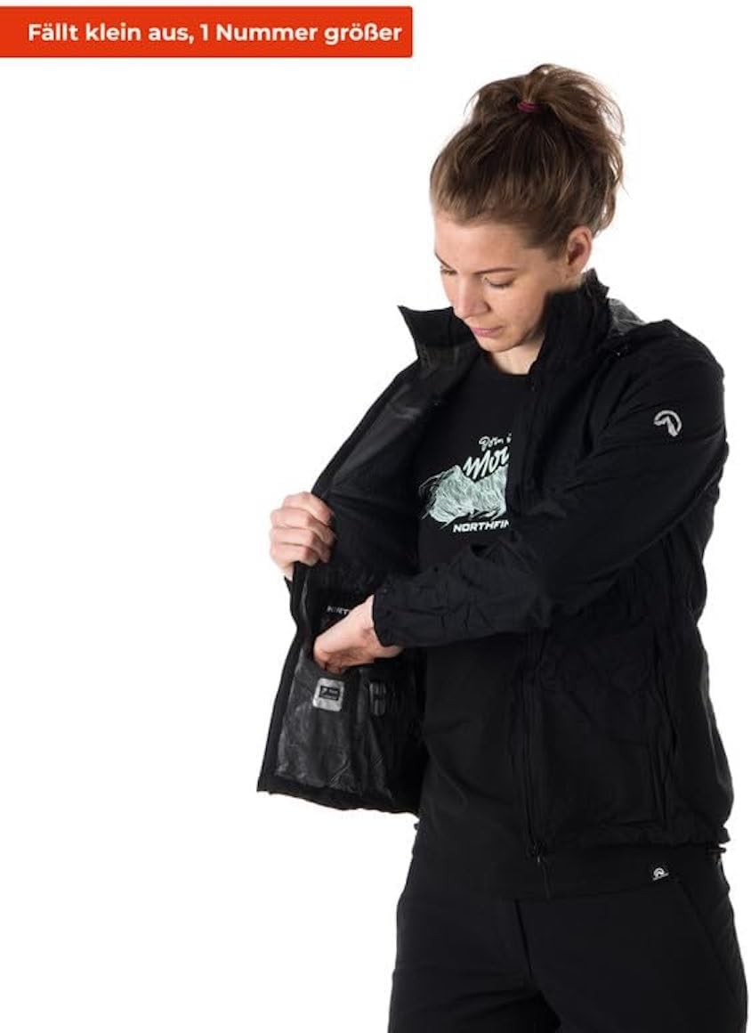 NORTHFINDER Ultraleichte Regenjacke Damen Wasserdicht Atmungsaktiv | Fahrrad Regenjacke Damen Laufja