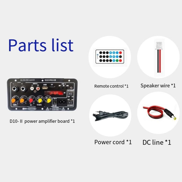Verstärkerplatine mit Optischem Audio, Bluetooth, AMP, USB, FM-Radio, TF-Player, DIY-Audio-Subwoofer