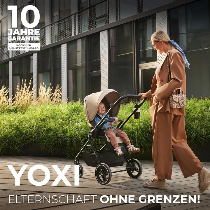 Kinderkraft YOXI Kinderwagen, buggy von Geburt bis 22 kg, Einfach Zusammenklappe, Undurchdringlichen
