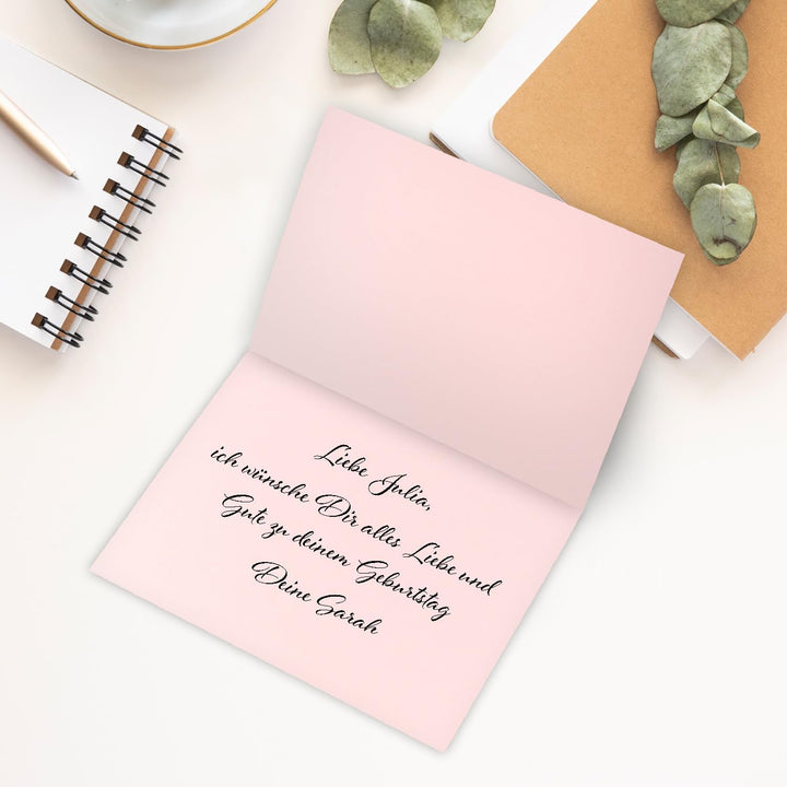 500 Faltkarten B6 - Rosa - Blanko Doppel-Karten - 12 x 17 cm - sehr formstabil - für Drucker geeigne