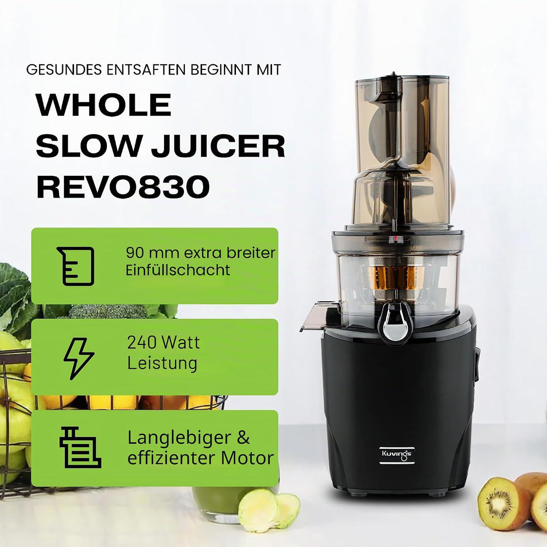 Kuvings - Entsafter REVO830 - Doppel-Mundstück, automatisches Schneidsystem -