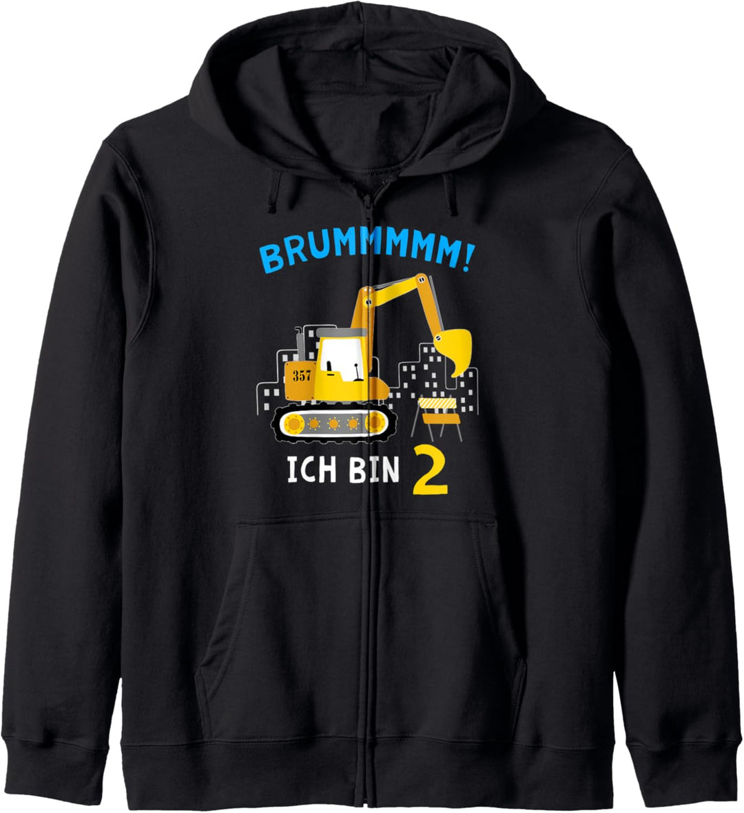 Brummmm! Ich Bin 2 Bagger Baggerfahrer Geburtstagsgeschenk Kapuzenjacke