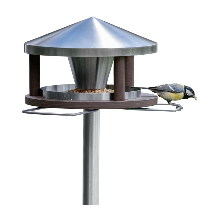 LicusDesign Lech Vogelhaus mit Ständer wetterfest Vogelfutterhaus mit Ständer Vogelhäuschen mit Stän
