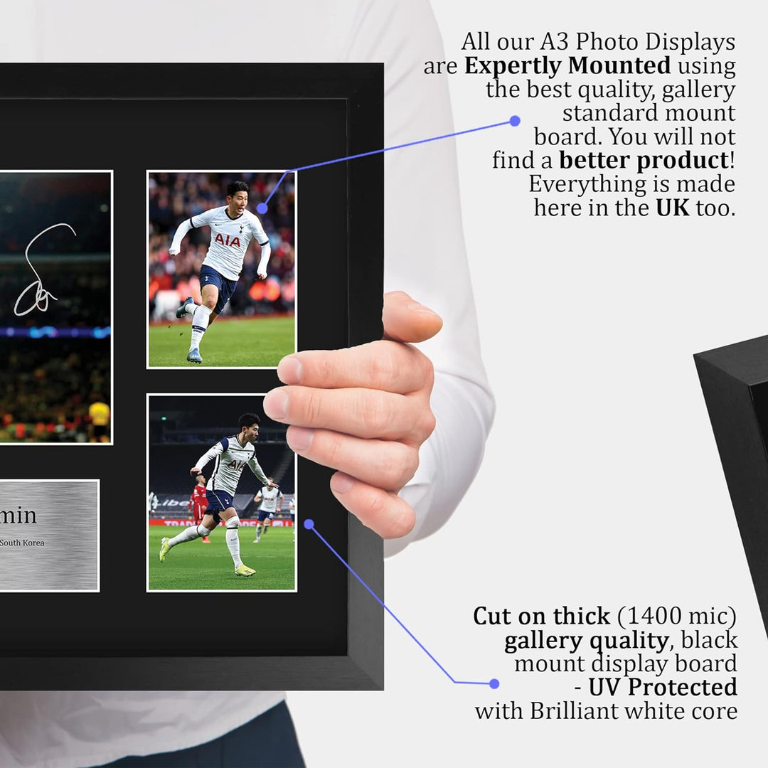 HWC Trading FR A3 Son Heung-min Tottenham Hotspurs Spurs Geschenke Gedruckt, Signiert Autogramm Bild